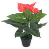 vidaXL Konstv&auml;xt Flamingoblomma med kruka 45 cm r&ouml;d och gul