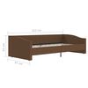 vidaXL Dagb&auml;dd med madrass USB brun tyg 90x200 cm
