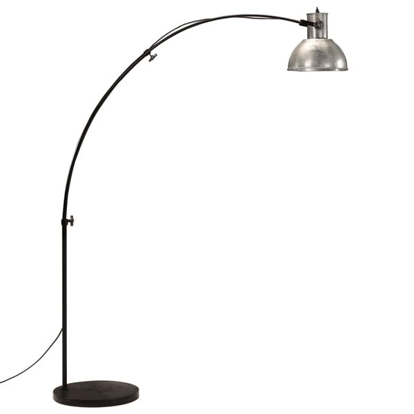 vidaXL Golvlampa 25 W vintage silver 150 cm E27