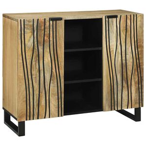 vidaXL Sk&aring;p Brun 90 x 33 x 75 cm massivt mangotr&auml;