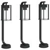 vidaXL Utomhusgolvlampor 3 st svart 60 cm rostfritt st&aring;l