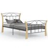 vidaXL S&auml;ngram svart metall 100x200 cm