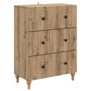 vidaXL L&aring;dans sk&aring;p Artisan-ek 66 x 34,5 x 90 cm Konstruerat tr&auml;