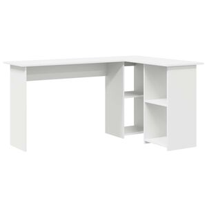 vidaXL Skrivbord Vit 142 x 102 x 73 cm Konstruerat tr&auml;