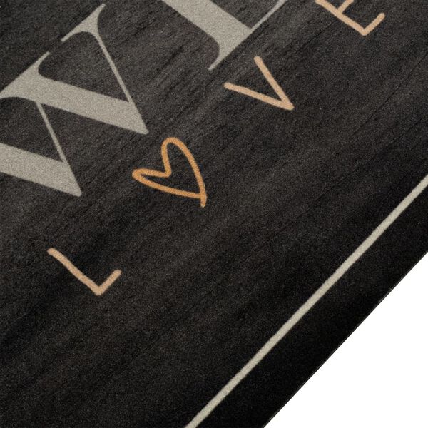 vidaXL K&ouml;ksmatta maskintv&auml;ttbar text Coffee 45x150 cm sammet