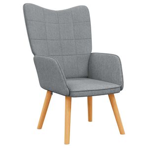 vidaXL Vilstol ljusgr&aring; tyg