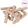 vidaXL Tr&auml;pluggar 12 st Brun &Oslash; 6 x 40 mm Massivt tr&auml;