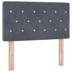 vidaXL Huvudgavel M&ouml;rkgr&aring; 80 cm Sammet