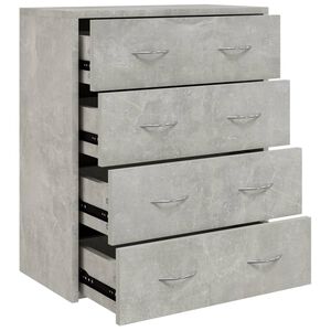 vidaXL Sk&auml;nk med 4 l&aring;dor 60x30,5x71 cm betonggr&aring;