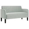 vidaXL Loveseat soffa ljusgr&aring; 109 cm sammet