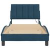 vidaXL Bed Frame with LED without Mattress "Hanko" Blue 90x190 cm Velvet