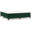 vidaXL Boxspring-s&auml;ngram m&ouml;rkgr&ouml;n 160x200 cm sammet