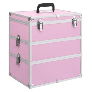 vidaXL Sminkl&aring;da 37x24x40 cm rosa aluminium