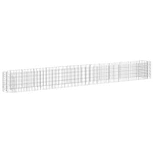 vidaXL Planteringsgabion galvaniserat j&auml;rn 470x50x50 cm