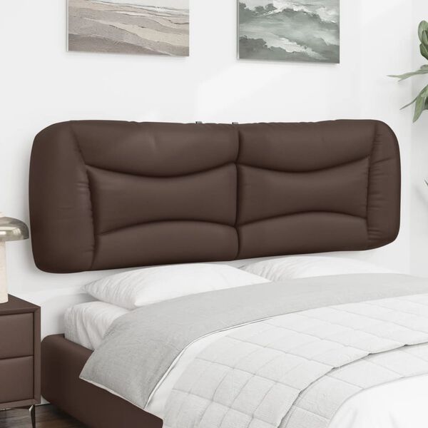 vidaXL Headboard Cushion "Hvar" Brown 160 cm Faux Leather