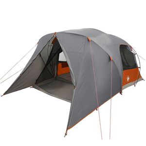 vidaXL Dome T&auml;lt med tak med lagring Gr&aring; och orange 455 x 252 x 178 cm