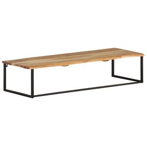 vidaXL Hatthylla med levande kant 100x35x22 cm massivt akaciatr&auml;