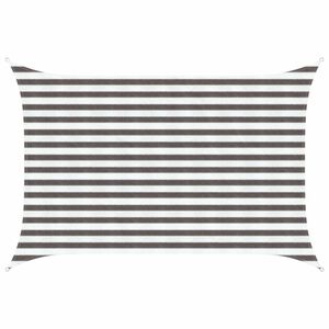 vidaXL Sols&auml;tt segel Ljusgr&aring; och vit. 2 x 3,5 m HDPE