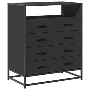 vidaXL Byr&aring; svart 70x41x83,5 cm konstruerat tr&auml;