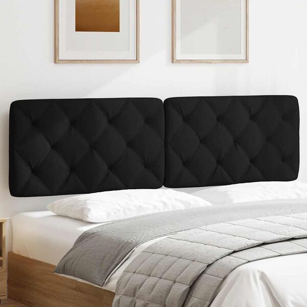 vidaXL Headboard Cushion Black 180 cm Fabric