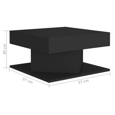 vidaXL Soffbord svart 57x57x30 cm spånskiva