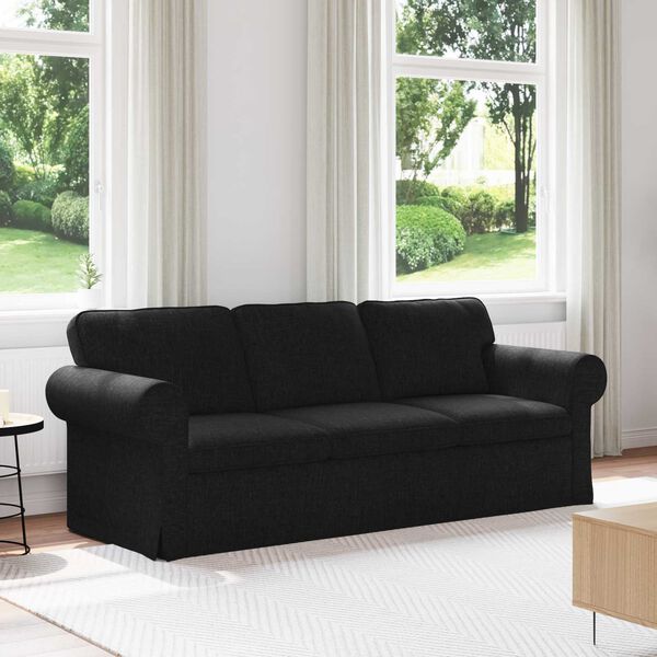 vidaXL Soffa 180cm Svart Metall