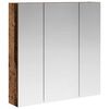vidaXL Badrumsspegelsk&aring;p Gammalt tr&auml; 70 x 14,5 x 70 cm Konstruerat tr&auml;
