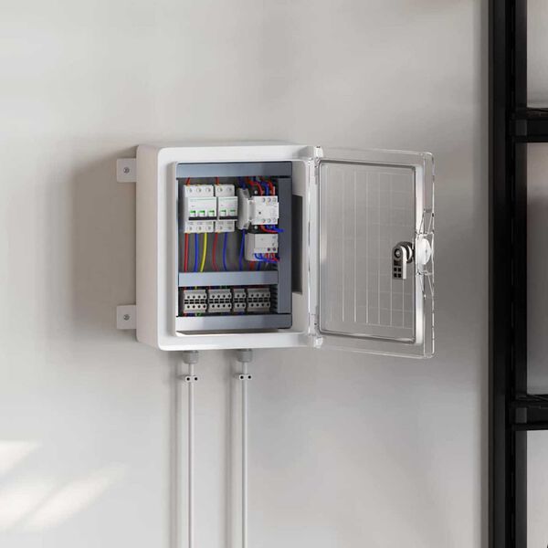 vidaXL Kontrollsk&aring;p Gr&aring; 47 x 20 x 60 cm ABS Plast