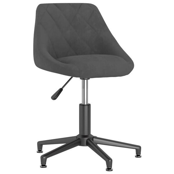 vidaXL Snurrbar matstol m&ouml;rkgr&aring; sammet