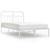 vidaXL S&auml;ngram med huvudgavel metall vit 120x200 cm