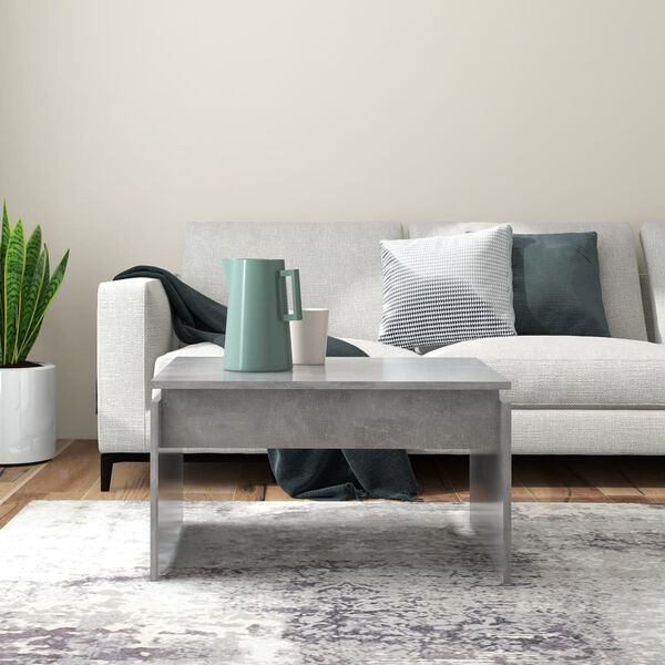 vidaXL Soffbord betonggrå 68x50x38 cm konstruerat trä