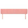 vidaXL S&auml;nggavel med kanter rosa 203x23x78/88 cm sammet