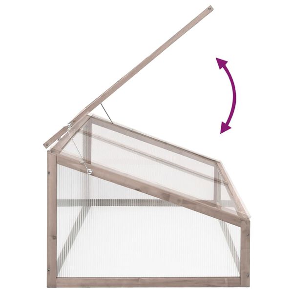 vidaXL V&auml;xthus gr&aring; 110x56x39 cm grantr&auml;