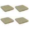 vidaXL Sittkuddar VIANEN 4 st 100% Polyester Ljusgr&ouml;n 40 x 40 x 12 cm
