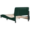 vidaXL Bed Frame with LED without Mattress Dark Green 100x200 cm Velvet