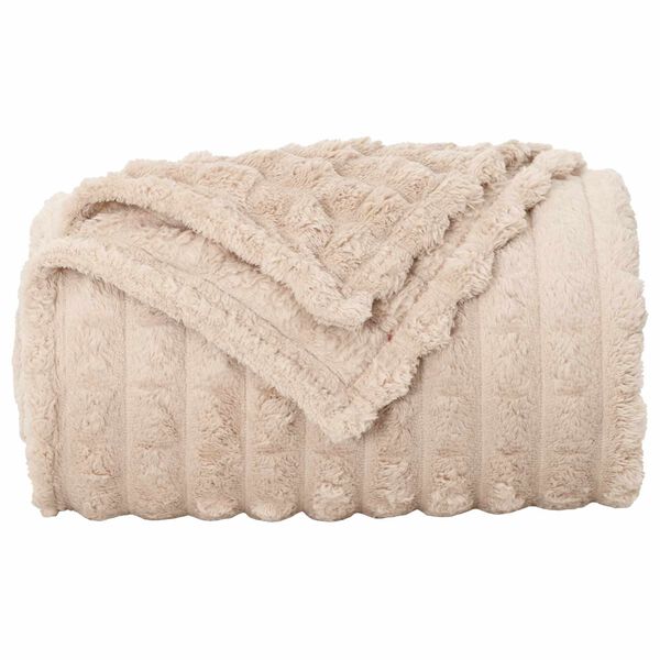 vidaXL Kastfilt Beige 150 x 130 cm Fleece