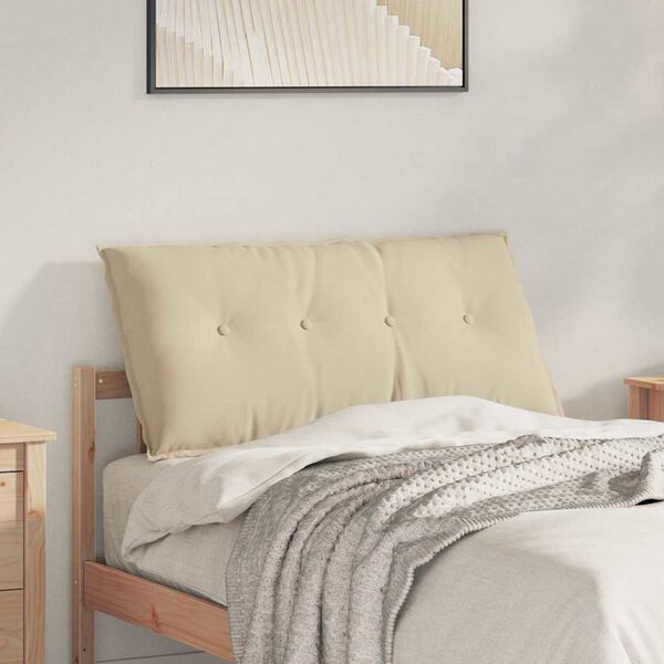 vidaXL Ryggkudde Kr&auml;m 100 x 50 cm Mikrofiber Tyg