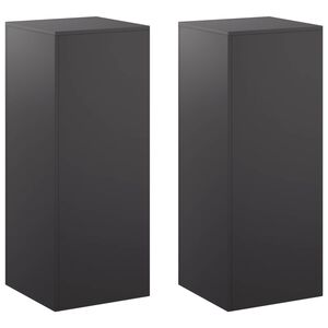 vidaXL V&auml;xtst&auml;ll 2 pcs Svart 40 x 40 x 100 cm St&aring;l