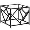 vidaXL Soffbord med transparent glasskiva 50x50x41 cm st&aring;l