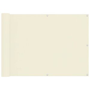 vidaXL Balkong Sk&auml;rm Kr&auml;m 75 x 200 cm Oxford Tyg