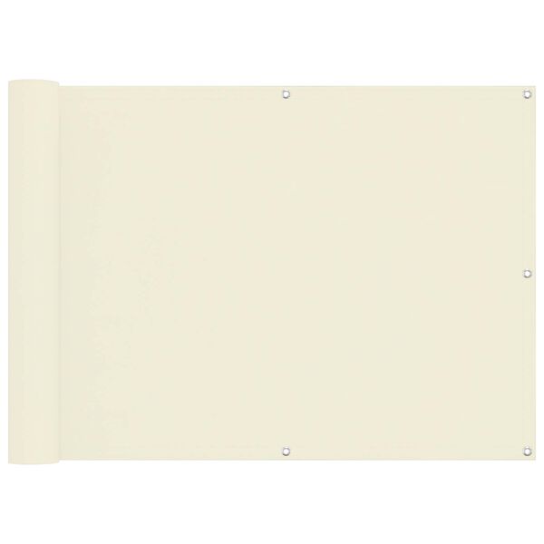 vidaXL Balkong Sk&auml;rm Kr&auml;m 75 x 200 cm Oxford Tyg