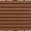 vidaXL Terrassplattor 11 pcs Brun 30 x 30 cm WPC