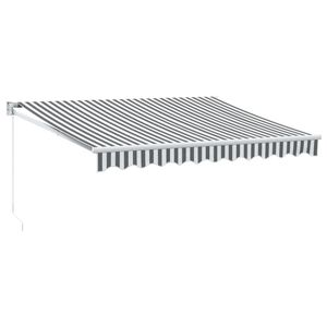 vidaXL Markis inf&auml;llbar antracit och vit 3x2,5 m tyg&aluminium