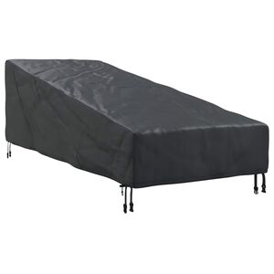 vidaXL Utomhusm&ouml;bel&ouml;verdrag 195 x 76 x 82 cm 600D Oxford Tyg Svart
