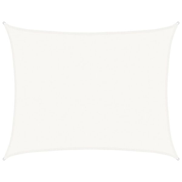 vidaXL Solsegel 160 g/m² vit 6x7 m HDPE