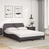 vidaXL Bed with Mattress "Dover" Grey 140x200 cm Faux Leather