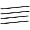 vidaXL Bokhylla Br&auml;da 4 pcs Svart 100 x 10 x 1,5 cm Konstruerat tr&auml;