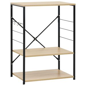 vidaXL Hylla f&ouml;r mikrov&aring;gsugn svart&ek 60x39,6x79,5 cm konstruerat tr&auml;