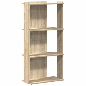 vidaXL Bokhylla 3 hyllplan sonoma-ek 60x30x120 cm konstruerat tr&auml;