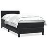 vidaXL Rams&auml;ng med madrass svart 100x220 cm sammet